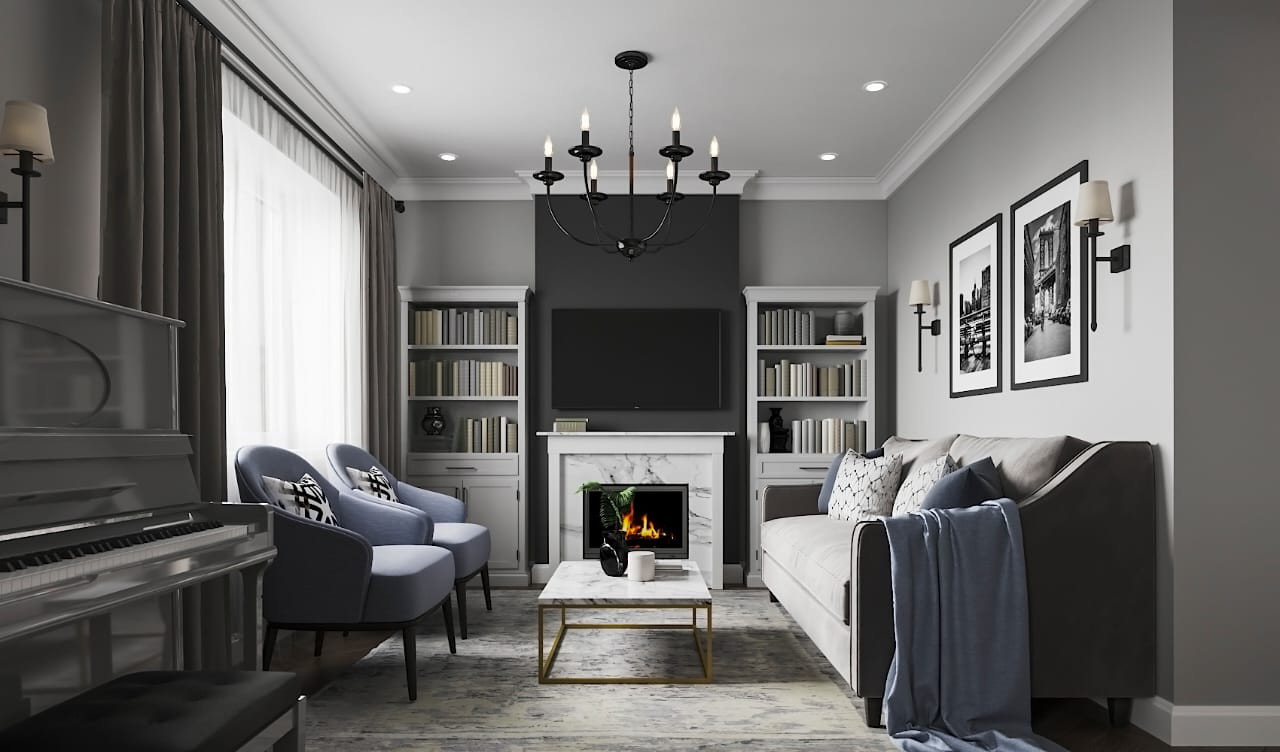 Гостиная и кухня