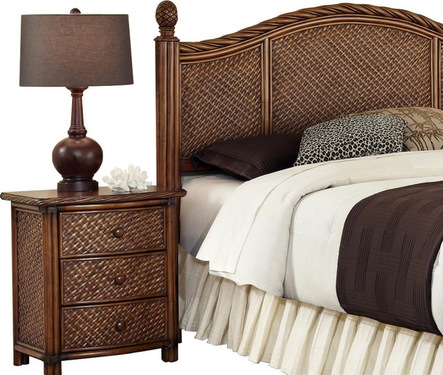 Raleigh 2-Piece Headboard and Nightstand Set - Tropical ...