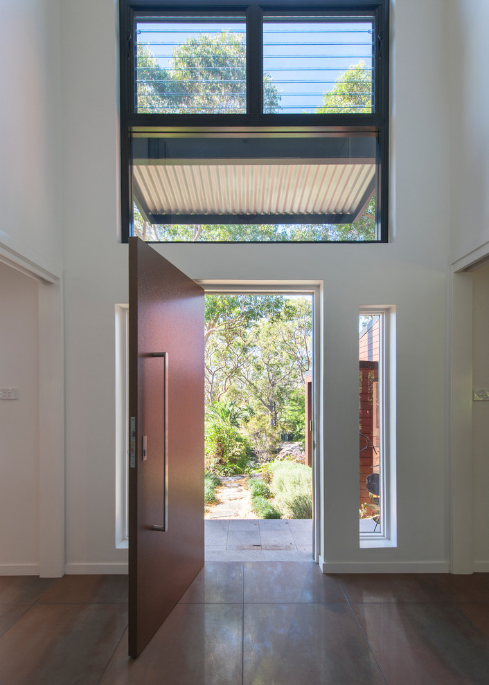Design ideas for a contemporary entryway in Sydney.