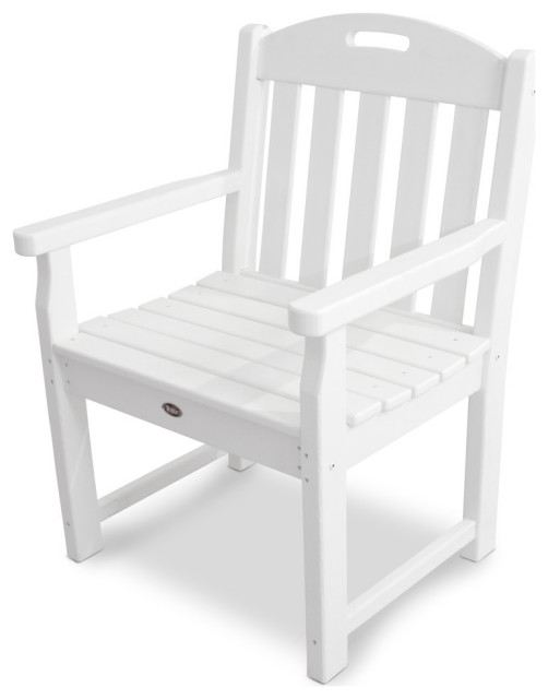 Trex Outdoor Furniture Yacht Club Garden Arm Chair, Classic White