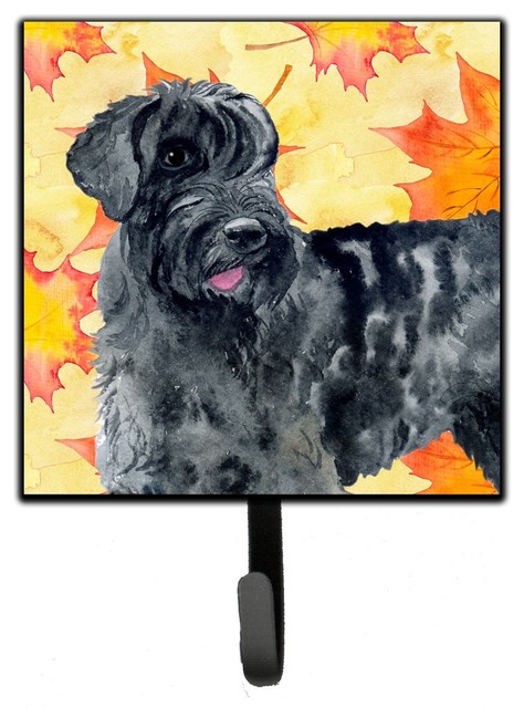 Giant Schnauzer Fall Leash Or Key Holder Bb9921sh4 Contemporary Wall Hooks By The Store