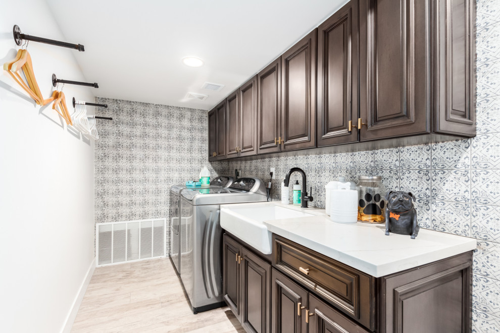 Example of a mountain style laundry room design in Phoenix