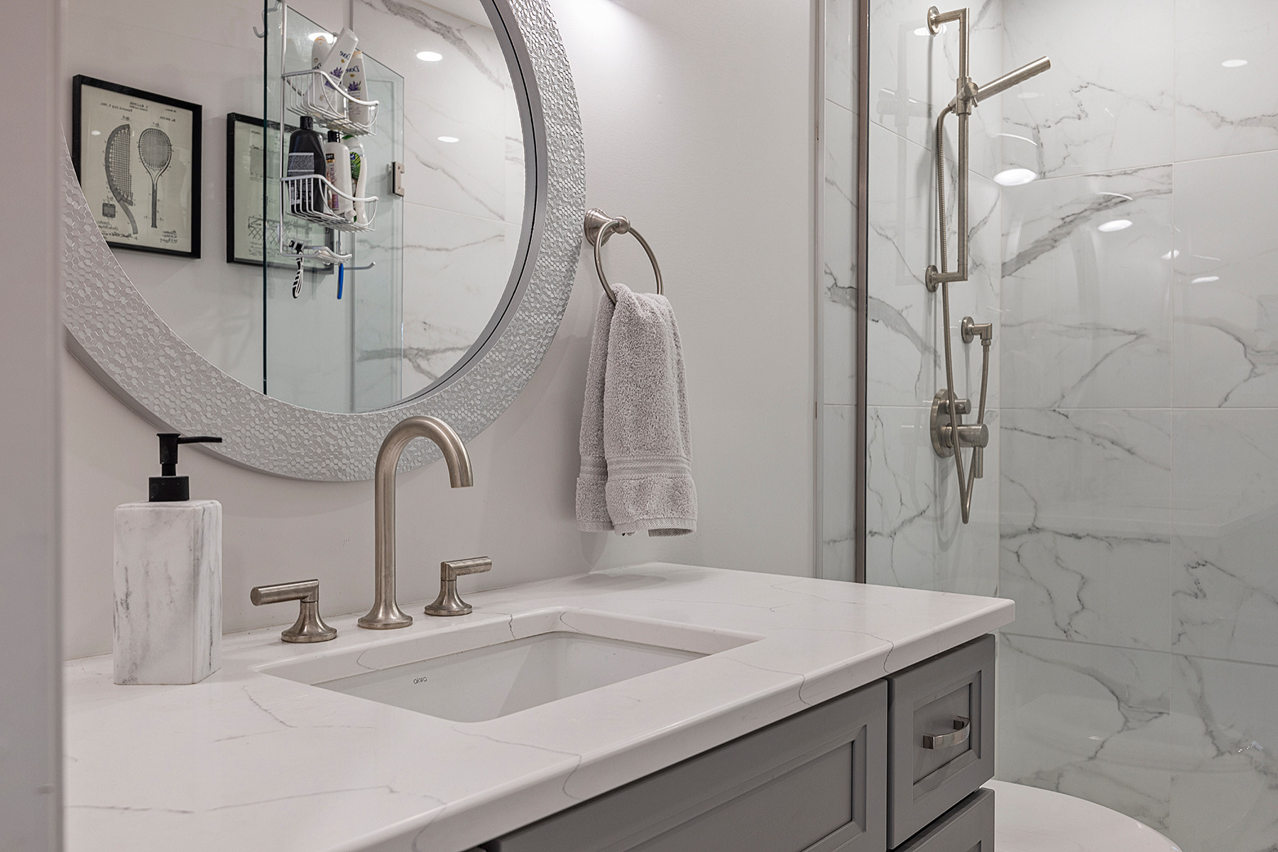 Contemporary Luxury Modern Basement Bathroom Remodel
