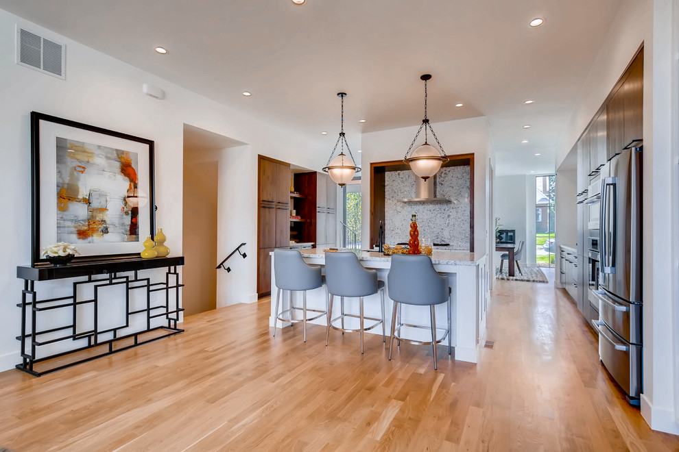 Transitional kitchen photo in Denver