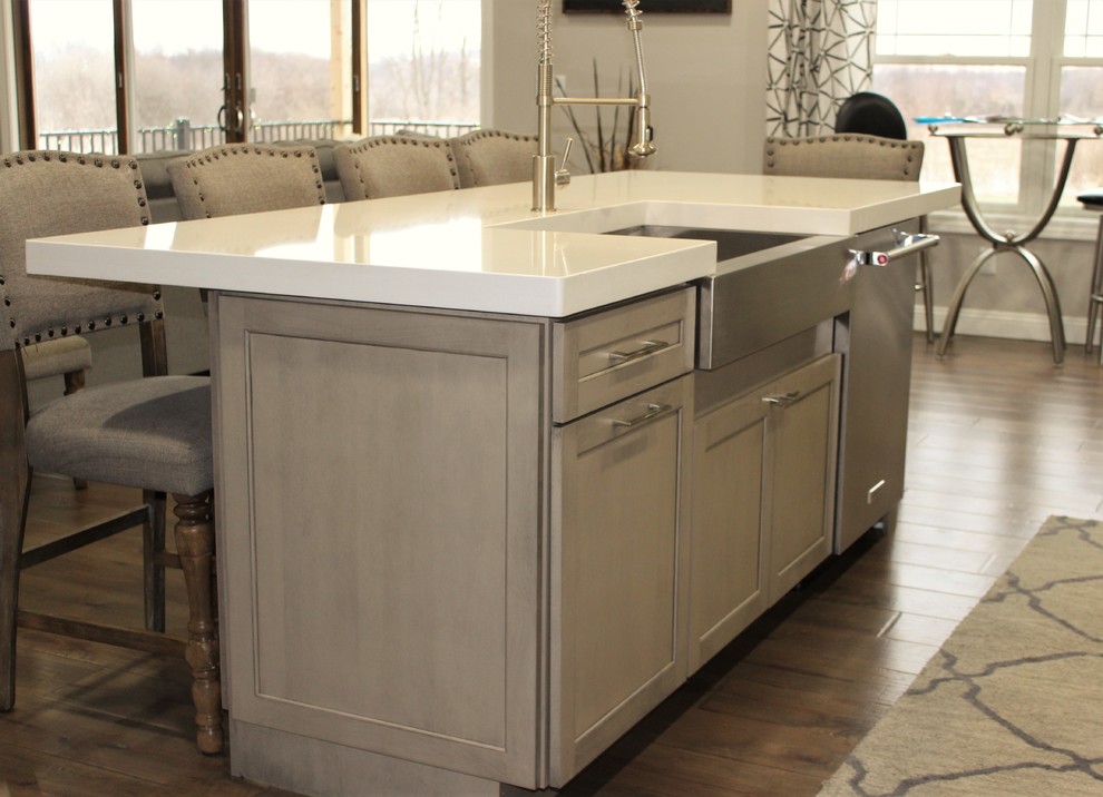 Kitchen - mid-sized transitional kitchen idea in Chicago