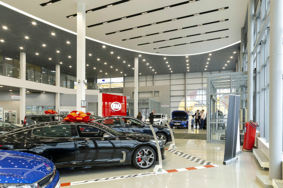 Освещение автосалона KIA