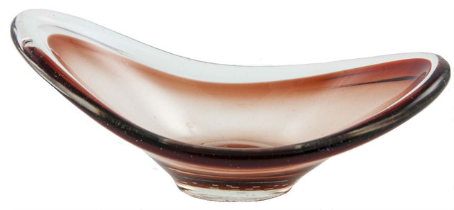 Consigned Heavy 1960s Pink Molded Art Glass Bowl