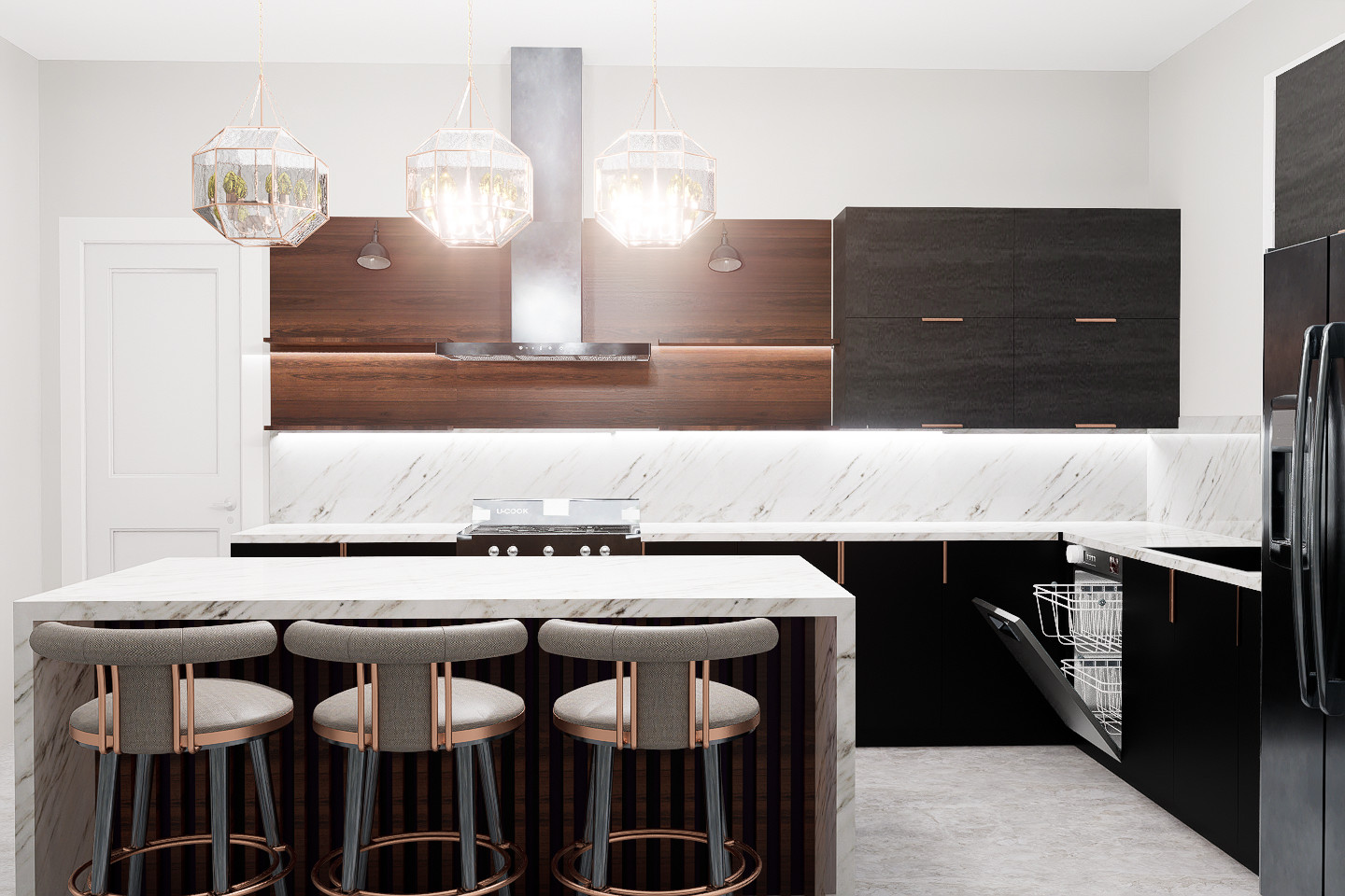 Closet and kitchen in Texas, USA