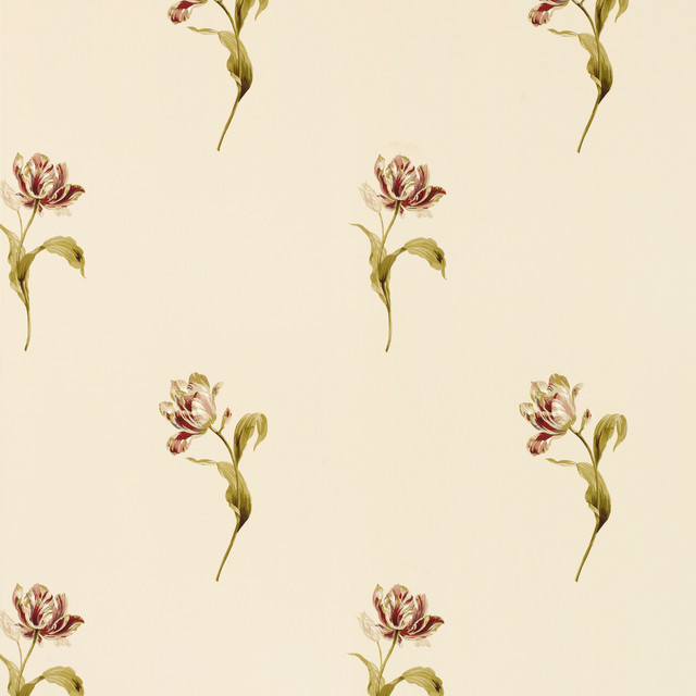 Gosford Cranberry Floral Wallpaper