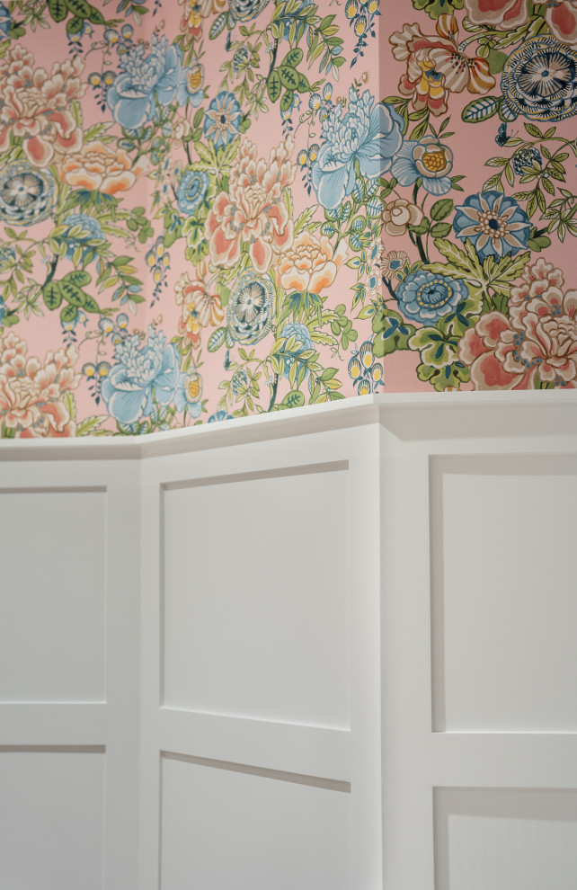 Blue Blossom | Wallpaper + Board & Batten