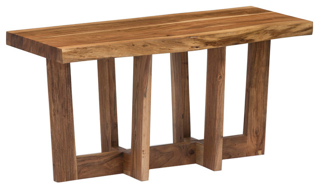 Berkshire Natural Live Edge Bench Rustic Accent And Storage