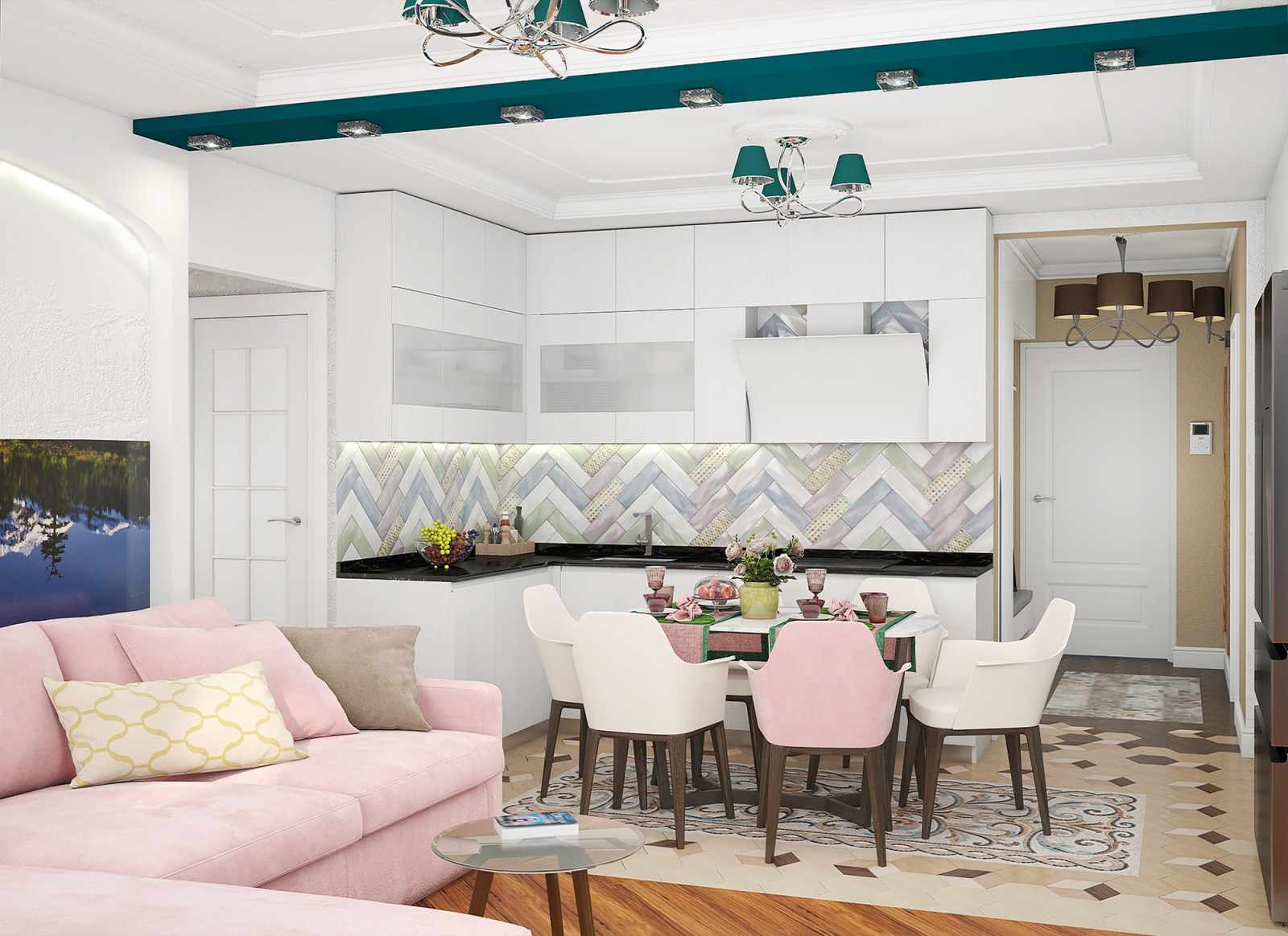 Дизайн интерьера 4-х комнатной квартиры S-79,0кв.м.