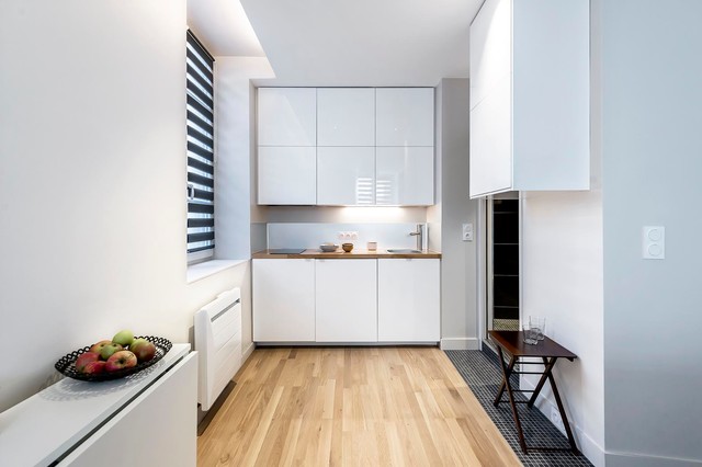 R&eacute;habilitation d&rsquo;un studio, Clermont-Ferrand - Arch. A/K Architectures contemporaneo-cocina