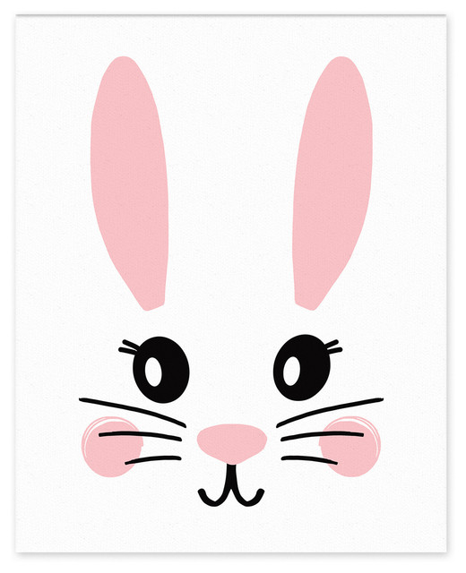 Simple Bunny Face 8x10 Tabletop Canvas