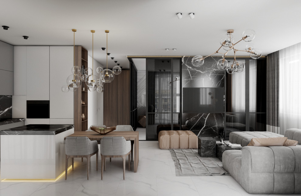 №14. Стильный и сильный интерьер в центре города Иркутск.