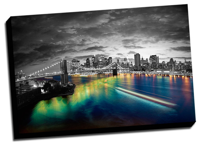 New york city color splash 12x18 printed on canvas framed ready to hang New york city color splash 12x18 printed on canvas framed ready to hang