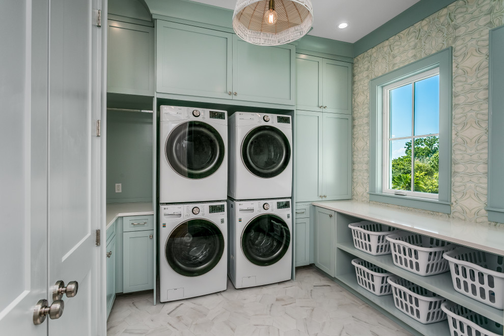 This is an example of a beach style laundry room in Tampa.