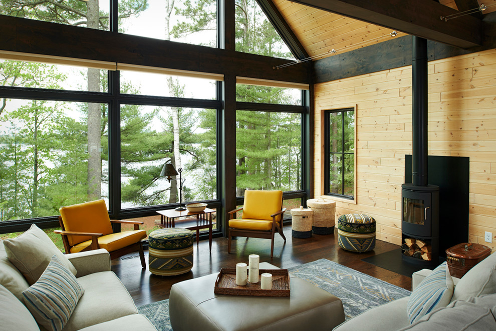 This is an example of a rustic games room in Minneapolis.