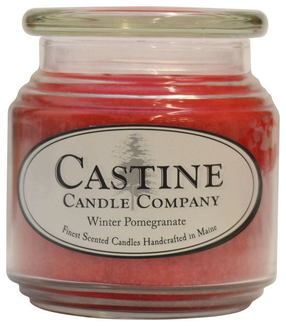 Winter Pomegranate Scented Castine Candle, 16 oz.