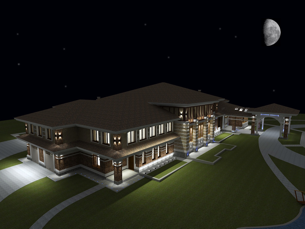 Освещение загородного комплекса