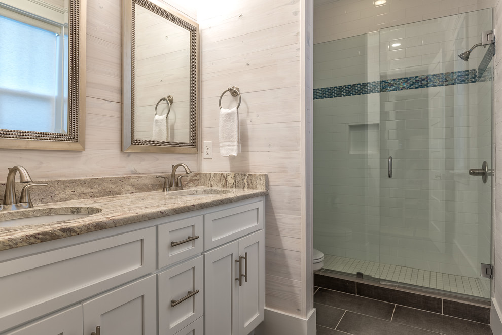 Bathroom - coastal bathroom idea in Miami