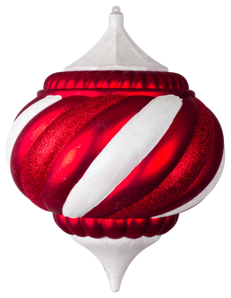 150Mm Onion Ornament Candy Ornament Collection Red And White