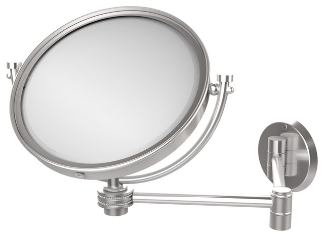 8 Wall Mounted Extending Make Up Mirror With Dotted Accent Wall Mounted Extending Make Up Mirror