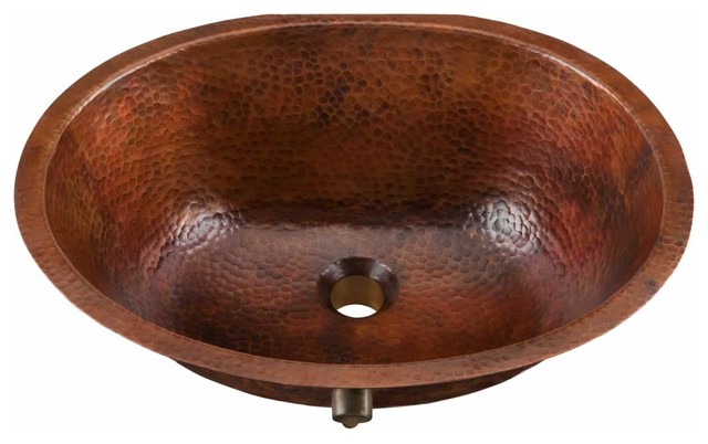 Freud 20" Handmade Undermount Copper Bath Sink With Overflow