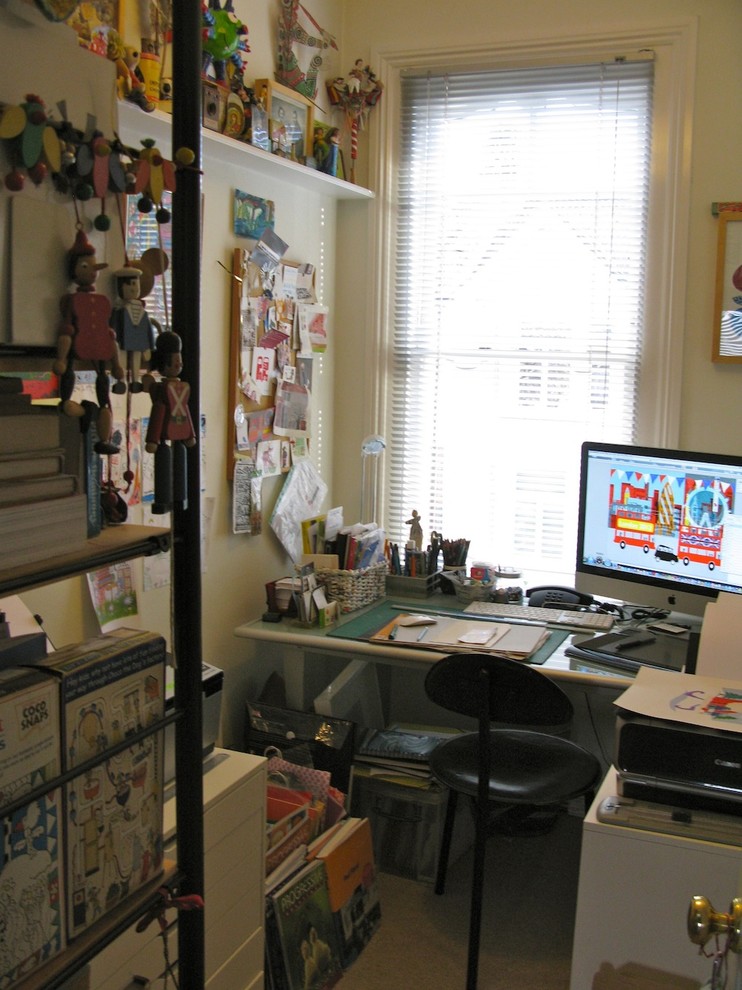 Inspiration for an eclectic home office in London.