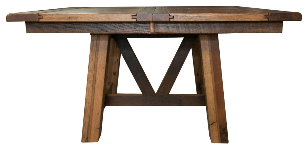 Hawthorne Reclaimed Barnwood Square Table, Provincial, 66x66