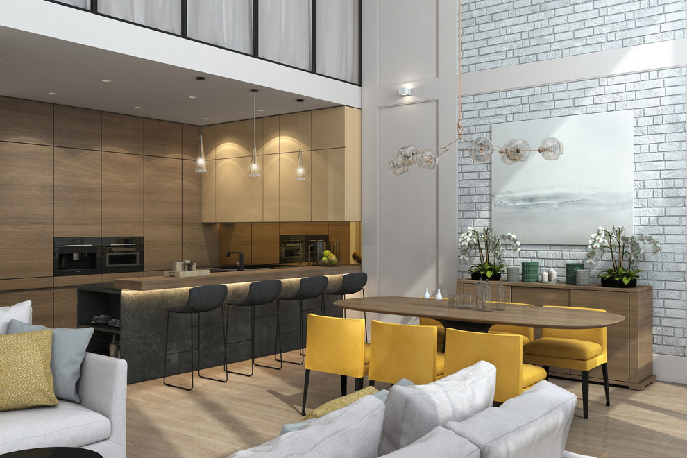 Апартаменты проспект Мира. Кухня и столовая зона.