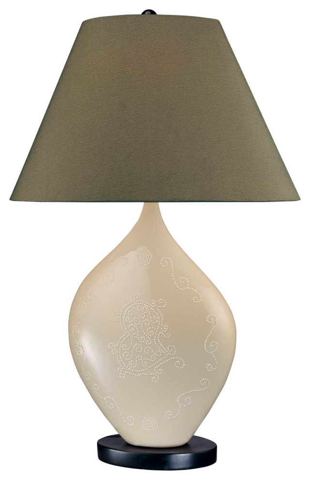 Ambience 10879 1 Light 28.25"H Table Lamp - Cream With Black