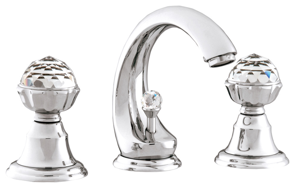 Atlantica 3Hole Faucet With Swarovski Crystal Traditional Bathroom