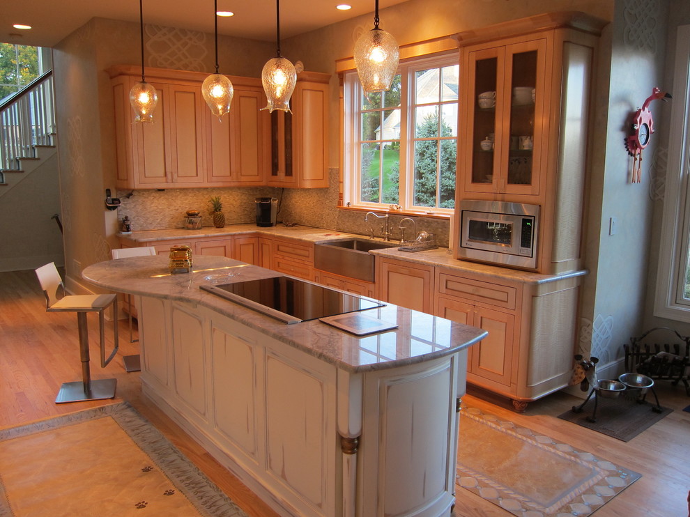 This is an example of a contemporary kitchen in Bridgeport.