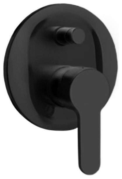 Matte Black Wall Mounted Diverter - Contemporary - Tub And Shower Parts ...