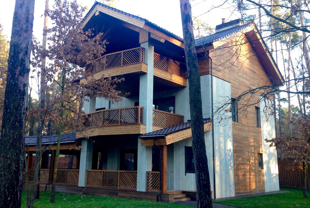 Фасады из дерева