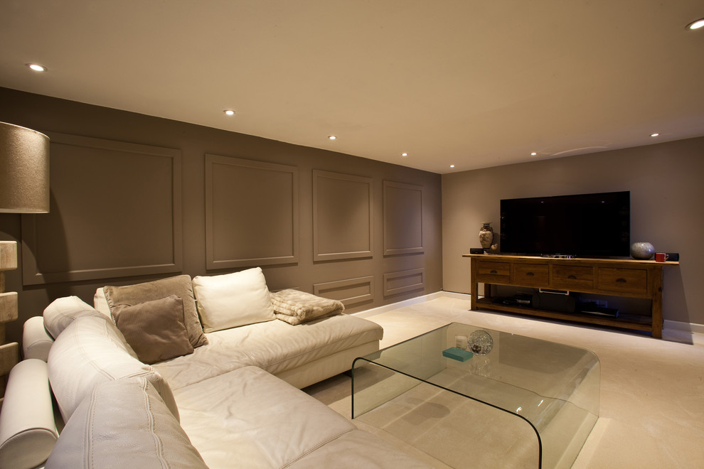 Snug cinema room - Modern - Home Theater - London - by Domus Building ...
