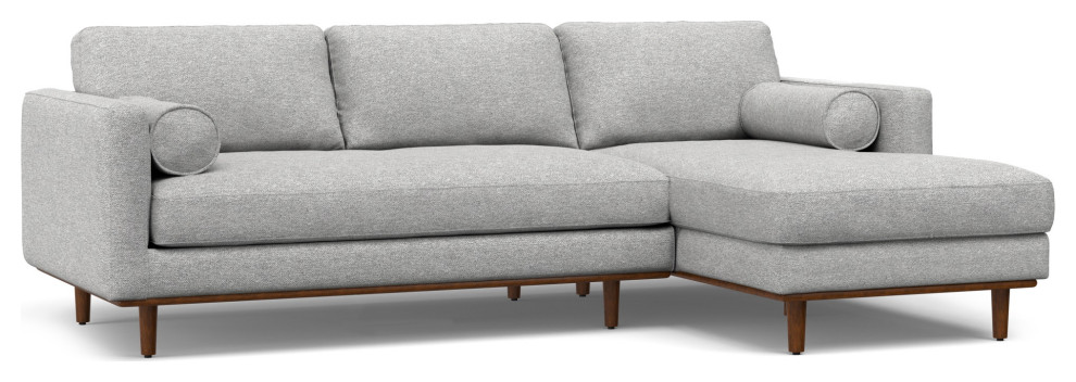 Morrison Sectional Sofa, Woven-Blend Fabric