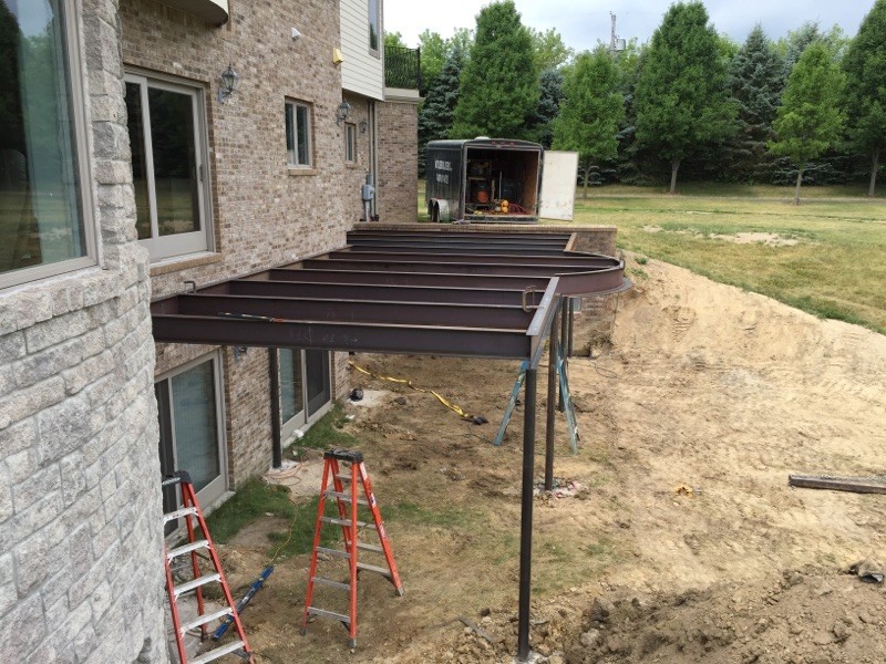 Custom Steel Cement Raised Deck