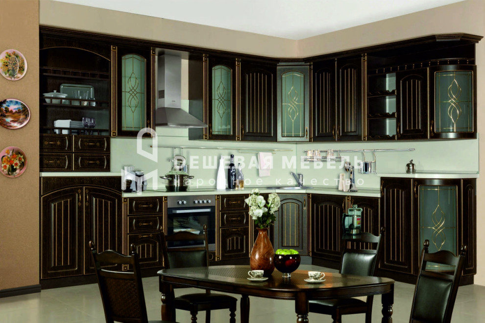 Кухня классическая черная