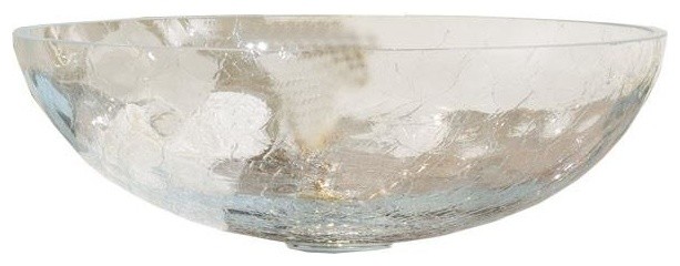 GM Luxury Round 16" Glass Vessel Sink Bowl Above Counter Sink Vanity Washbasin