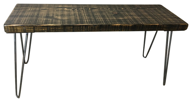 Wooden Slab Bench Reclaimed Wood Rustic Accent And Storage