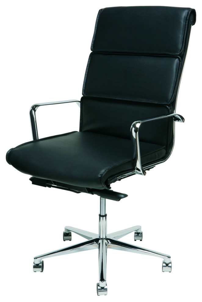 Lucia Black Naugahyde Office Chair, HGJL280