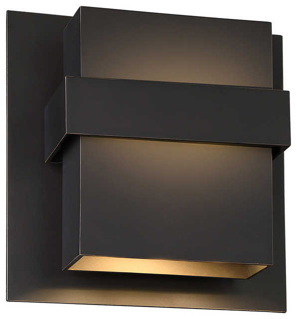 LED Indoor/Outdoor Wall Sconce, Oil Rubbed Bronze - Transitional