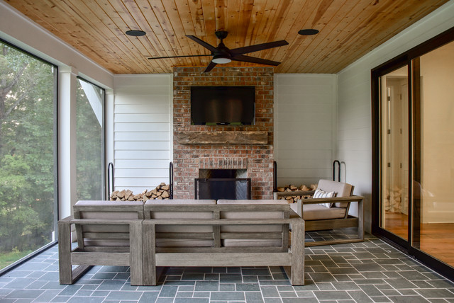 Modern Farmhouse casa-de-campo-porche