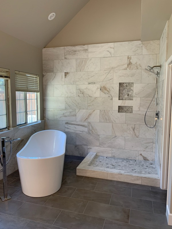 Example of a trendy bathroom design in Other