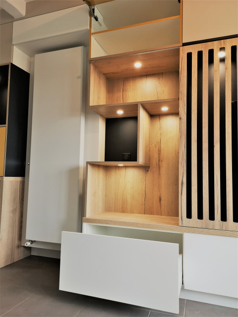 HABILLAGE MURAL - ESPACE BUREAU/TELEVISION living-room