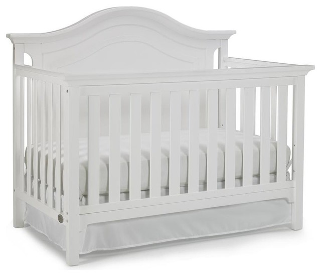 Catania 5 In 1 Convertible Baby Crib Snow White Transitional