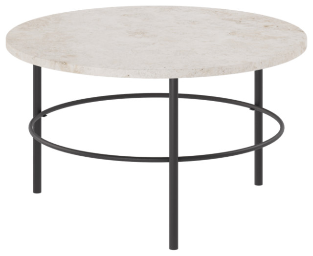 Round Marble Coffee Table Dome Deco Montreux Transitional Coffee