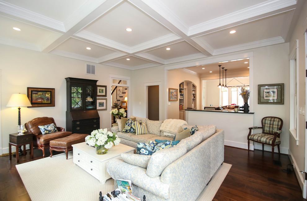 Open living room layout